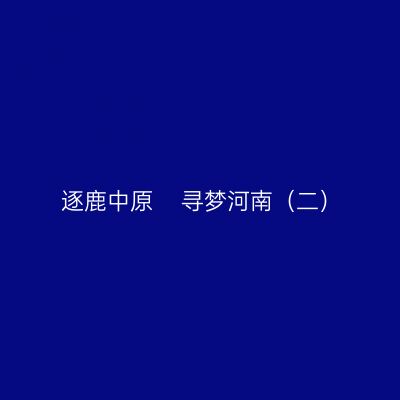 逐鹿中原    寻梦河南（二）